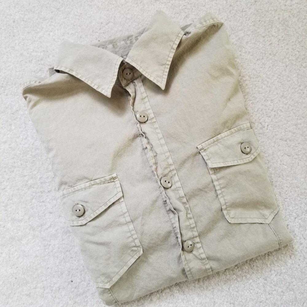 Men's Khaki Converse One Star Long Sleeve Shirt